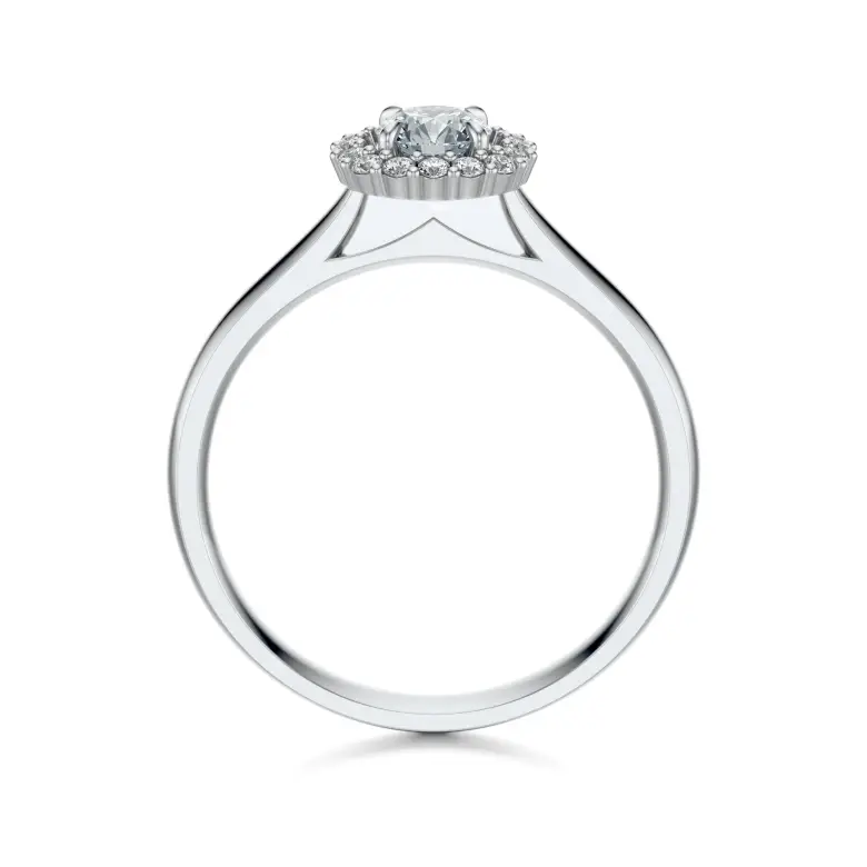 Pierścionek białe złoto z diamentami